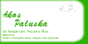akos paluska business card